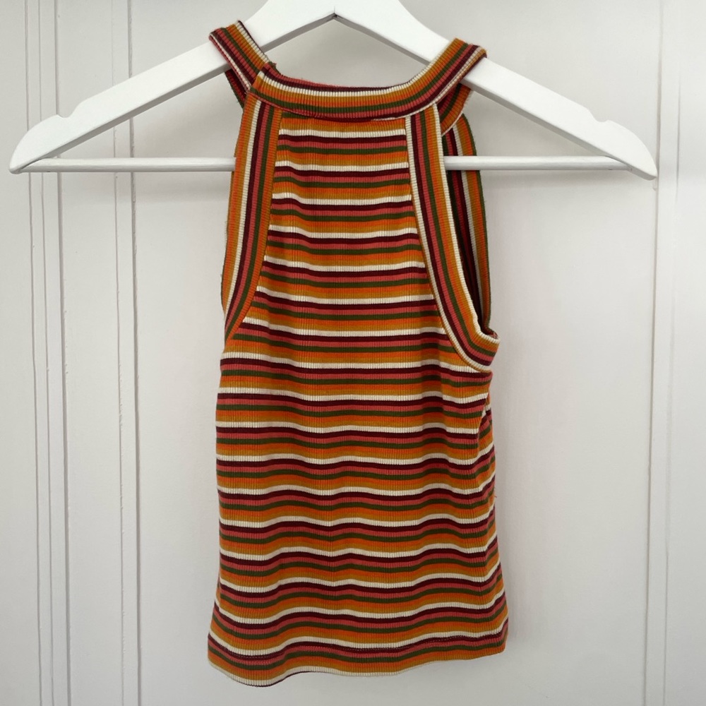 Topshop Striped Ribbed Tank - Picture 2 of 2